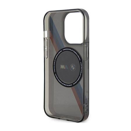 BMW Tricolor Stripes MagSafe - Etui iPhone 14 Pro Max (Szary)