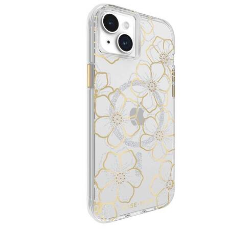 Case-Mate Floral Gems MagSafe - Etui iPhone 15 Plus (Gold)