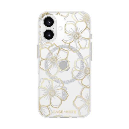 Case-Mate Floral Gems MagSafe - Etui iPhone 16 (Gold)