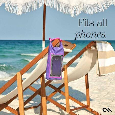 Case-Mate Waterproof Phone Dry Bag - Wodoodporna torebka z kieszenią na telefon do 7” (Purple Paradise)