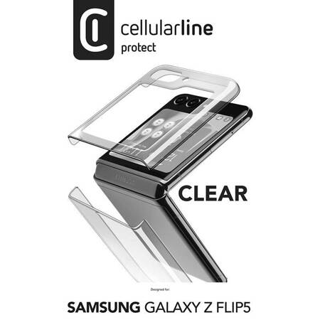 Cellularline Clear Case - Etui Samsung Galaxy Z Flip 5 (przezroczysty)