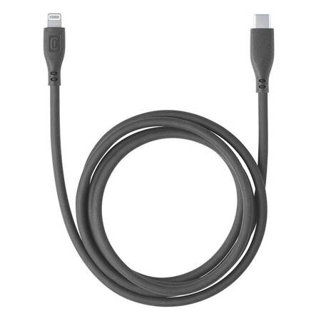 Cellularline Soft Cable - Kabel USB-C do Lightning certyfikat MFi 1.2 m (czarny)