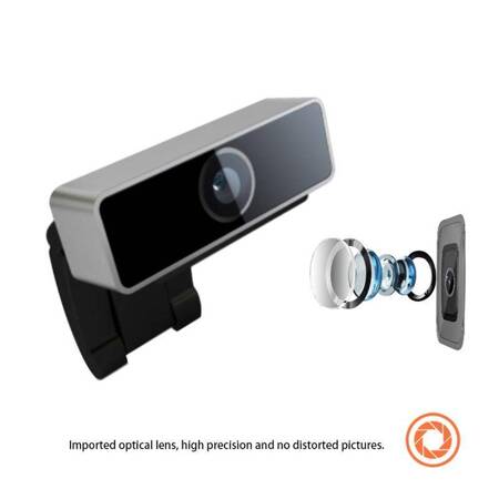 Coolcam Web Camera - Kamera internetowa USB, Full HD 1080p (Czarny, Aluminium)