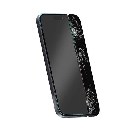 Crong 7D Nano Flexible Glass - Niepękające szkło hybrydowe 9H na cały ekran iPhone 14 / 13 / 13 Pro