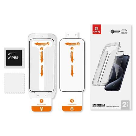 Crong EasyShield 2-Pack - Szkło hartowane iPhone 16 Pro Max (2 sztuki)