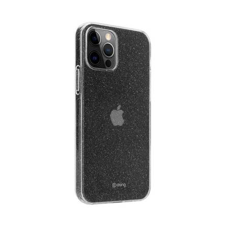 Crong Glitter Case - Etui iPhone 12 Pro Max (przezroczysty/srebrny)