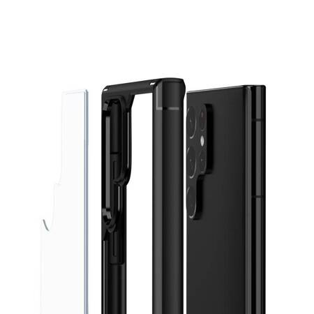 Crong Hybrid Clear Cover - Etui Samsung Galaxy S22 Ultra (czarny)