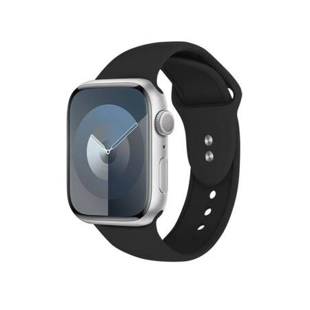 Crong Liquid - Pasek do Apple Watch 42/44/45 mm (czarny)