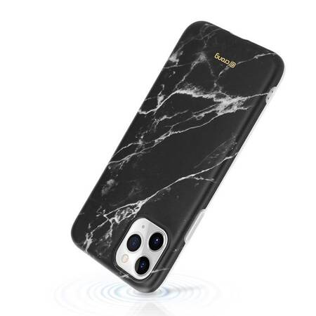 Crong Marble Case – Etui iPhone 11 Pro (czarny)