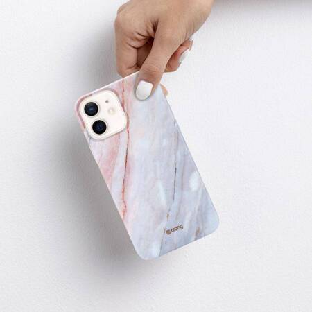 Crong Marble Case - Etui iPhone 12 Mini (różowy)