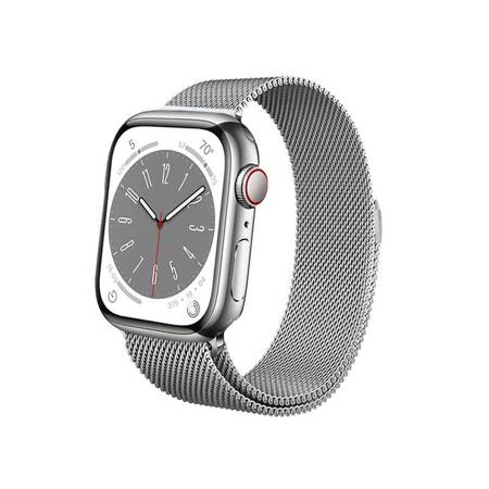 Crong Milano Steel - Pasek ze stali nierdzewnej do Apple Watch 38/40/41 mm (srebrny)