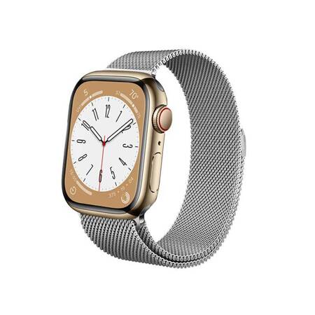 Crong Milano Steel - Pasek ze stali nierdzewnej do Apple Watch 38/40/41 mm (srebrny)