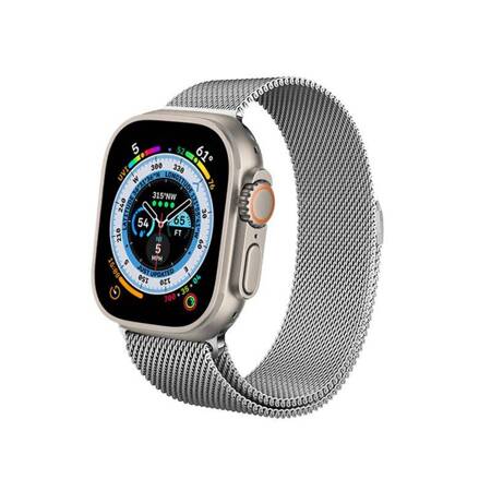 Crong Milano Steel - Pasek ze stali nierdzewnej do Apple Watch 38/40/41 mm (srebrny)