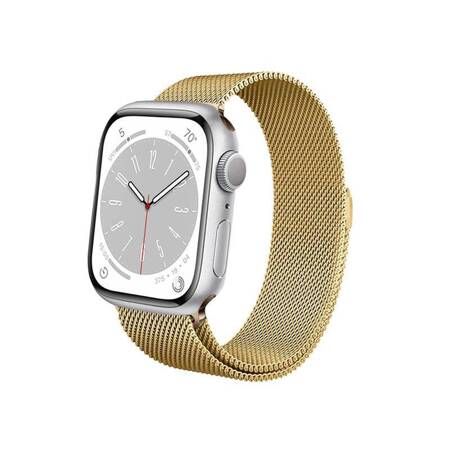 Crong Milano Steel - Pasek ze stali nierdzewnej do Apple Watch 38/40/41 mm (złoty)