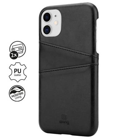 Crong Neat Cover - Etui iPhone 11 z kieszeniami (czarny)