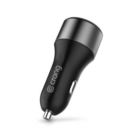 Crong Power Car Charger 63W – Ładowarka samochodowa USB-C PD 45W + USB QC 3.0 18W (czarny)