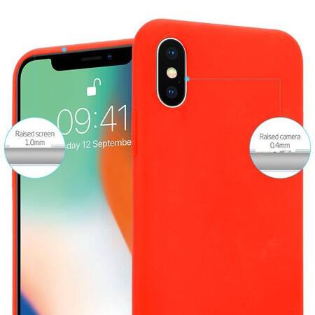 Crong Soft Skin Cover - Etui iPhone Xs / X (czerwony)