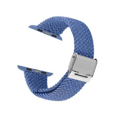 Crong Wave Band – Pleciony pasek do Apple Watch 38/40/41 mm (niebieski)