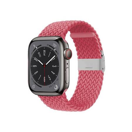 Crong Wave Band - Pleciony pasek do Apple Watch 38/40/41 mm (różowy)