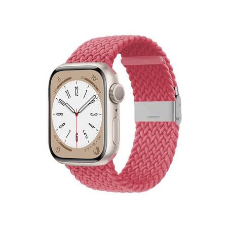 Crong Wave Band - Pleciony pasek do Apple Watch 38/40/41 mm (różowy)