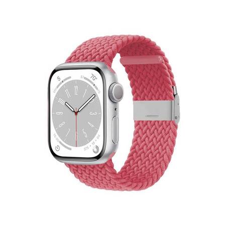 Crong Wave Band - Pleciony pasek do Apple Watch 38/40/41 mm (różowy)