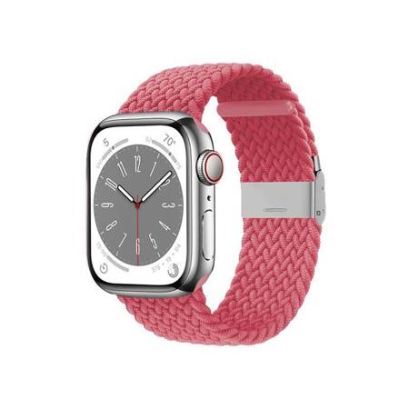 Crong Wave Band - Pleciony pasek do Apple Watch 38/40/41 mm (różowy)