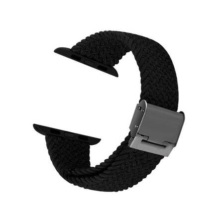 Crong Wave Band – Pleciony pasek do Apple Watch 42/44/45/49 mm (grafitowy)