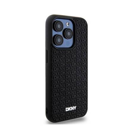 DKNY 3D Rubber Repeat Pattern - Etui iPhone 15 Pro (czarny)