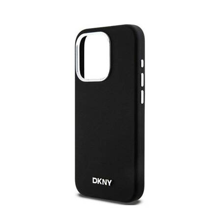 DKNY Liquid Silicone Small Metal Logo MagSafe - Etui iPhone 14 Pro (czarny)
