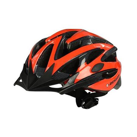 Dunlop - Kask rowerowy regulowany MTB r. M 55-58 cm (czerwono-czarny)