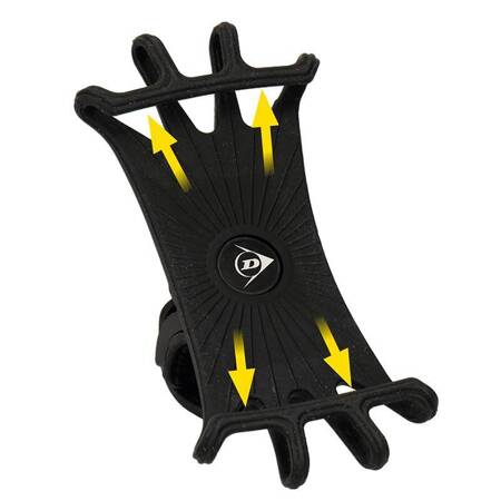 Dunlop - uchwyt rowerowy do telefonu 10-15 cm obrotowy (szary)