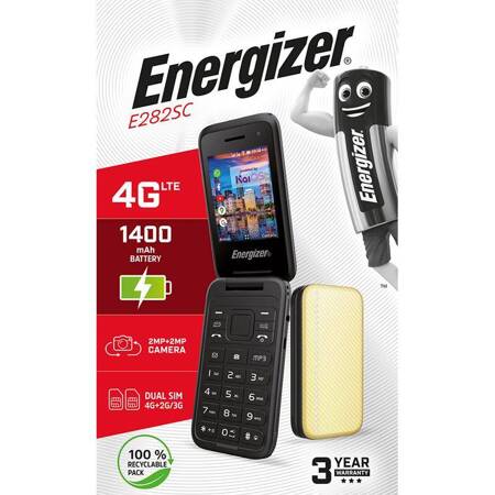 Energizer E282SC - Telefon 512MB RAM 4GB 2,8" 4G Dual Sim EU (Złoty)