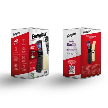 Energizer E282SC - Telefon 512MB RAM 4GB 2,8" 4G Dual Sim EU (Złoty)