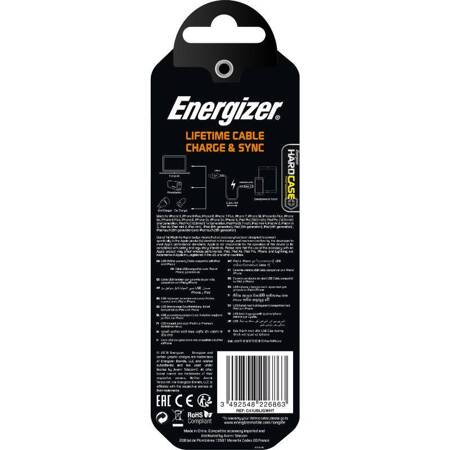 Energizer HardCase - Kabel połączeniowy USB-A do Lightning certyfikat MFi 1.2m (Biały)