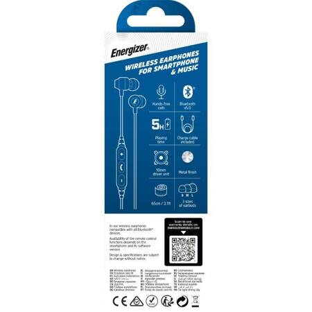 Energizer Ultimate CIBT20 - Bezprzewodowe słuchawki douszne Bluetooth V5.0 (Czarny)