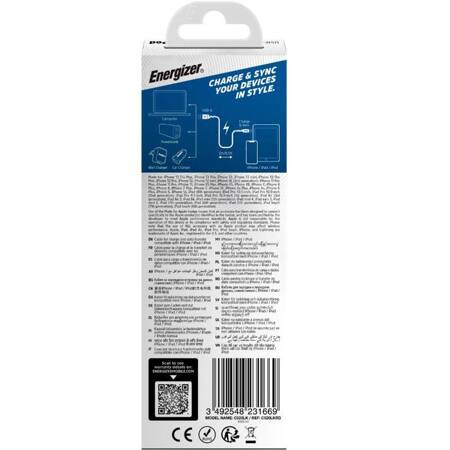 Energizer Ultimate - Kabel połączeniowy USB-A do Lightning certyfikat MFi 2m (Czerwony)