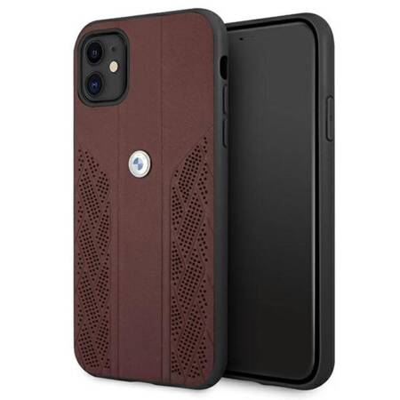 Etui BMW BMHCN61RSPPR iPhone 11 6,1" czerwony/red hardcase Leather Curve Perforate