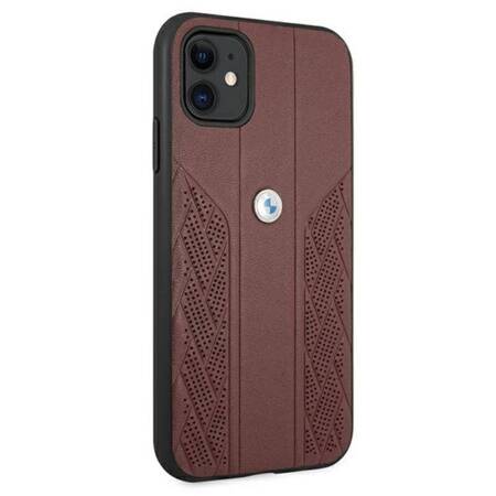 Etui BMW BMHCN61RSPPR iPhone 11 6,1" czerwony/red hardcase Leather Curve Perforate