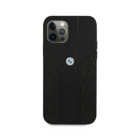 Etui BMW BMHCP12MRSPPK iPhone 12/12 Pro 6,1" czarny/black hardcase Leather Curve Perforate