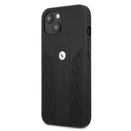 Etui BMW BMHCP13SRSPPK iPhone 13 mini 5,4" czarny/black hardcase Leather Curve Perforate