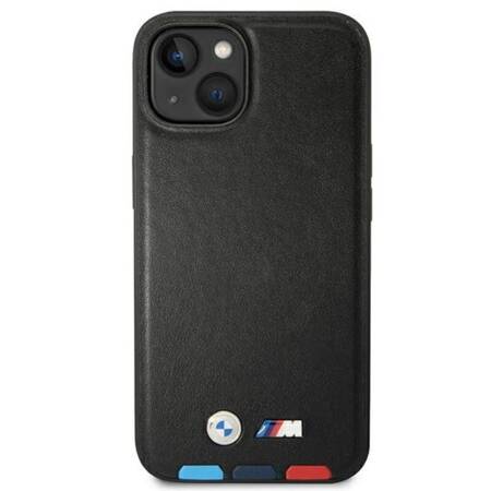 Etui BMW BMHCP14S22PTDK iPhone 14 6,1" czarny/black Leather Stamp Tricolor