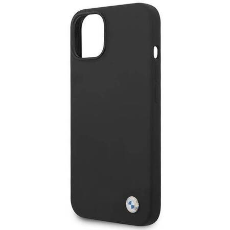 Etui BMW BMHCP14SSILBK iPhone 14 6,1" czarny/black Silicone Metal Logo