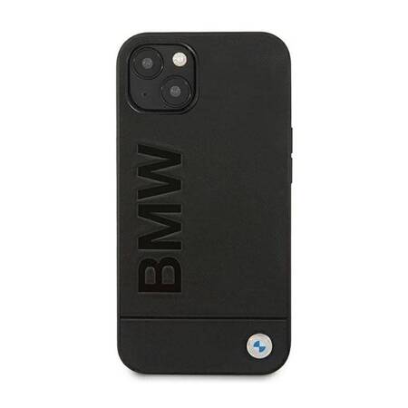 Etui BMW BMHCP14SSLLBK iPhone 14 6,1" czarny/black Leather Stamp