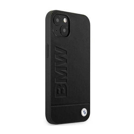 Etui BMW BMHCP14SSLLBK iPhone 14 6,1" czarny/black Leather Stamp