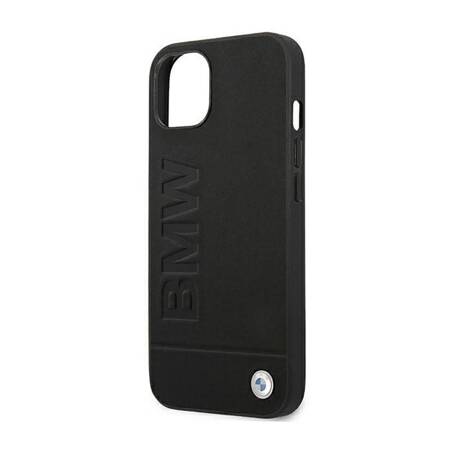 Etui BMW BMHCP14SSLLBK iPhone 14 6,1" czarny/black Leather Stamp