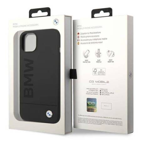 Etui BMW BMHMP14MSLBLBK iPhone 14 Plus 6,7" czarny/black hardcase Silicone Signature Logo Magsafe