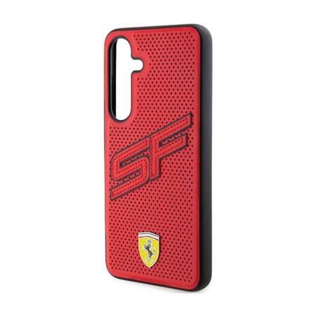 Ferrari Big SF Perforated - Etui Samsung Galaxy S24+ (czerwony)