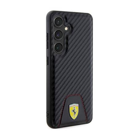 Ferrari Carbon Stitched Bottom - Etui Samsung Galaxy S24 (czarny)