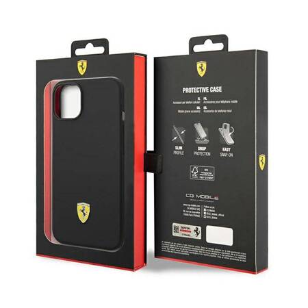 Ferrari FEHCP14MSIBBK iPhone 14 Plus 6,7" czarny/black hardcase Silicone Metal Logo