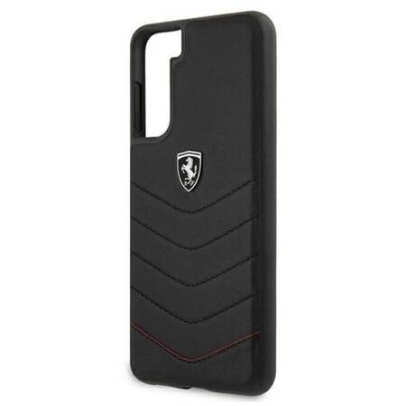 Ferrari FEHQUHCS21MBK Etui do Samsung S21+ Plus G996 czarny/black hardcase Off Track Quilted